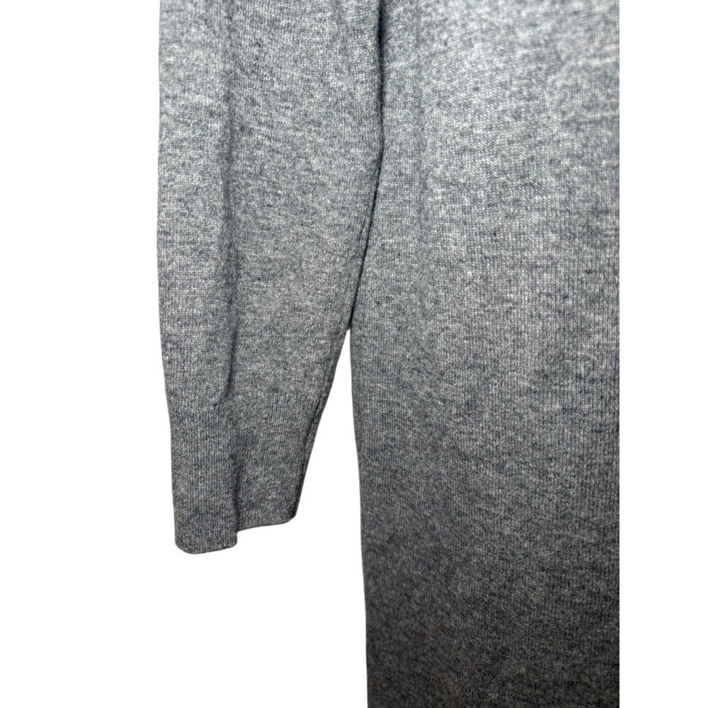 Ann Taylor Longline Cardigan Sweater Gray Wool Blend V Neck Button Front Size M - Picture 6 of 9